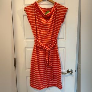 Icebreaker striped peach/coral dress